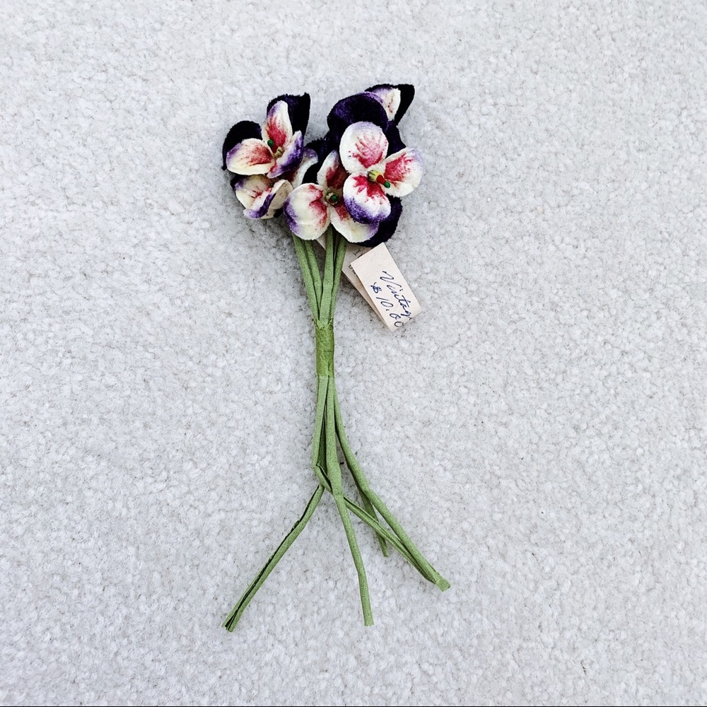 Vintage Czech Lovely Delphinium Millinery Flowers